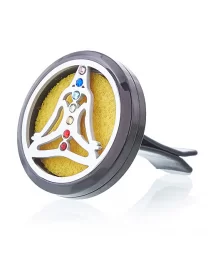 Odorizant pentru Mașină - Pewter Yoga Chakra, 30mm 