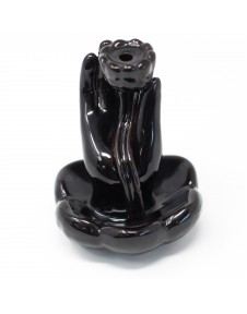 Suport Conuri Parfumate Backflow - Mână și Floare de Lotus