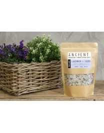 Amestec de Sare de Baie din Himalaya, 500g - Relax, cu Aromă de Lavandă și Ulei de Jojoba