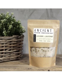Amestec de Sare de Baie din Himalaya, 500g - Skin Revive, cu Aromă de Grapefruit, Mușcată și Ulei de Vitamina E 