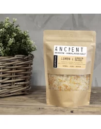Amestec de Sare de Baie din Himalaya, 500g - Energise, cu Aromă de Lămâie, Ghimbir, Portocală și Ulei de Avocado